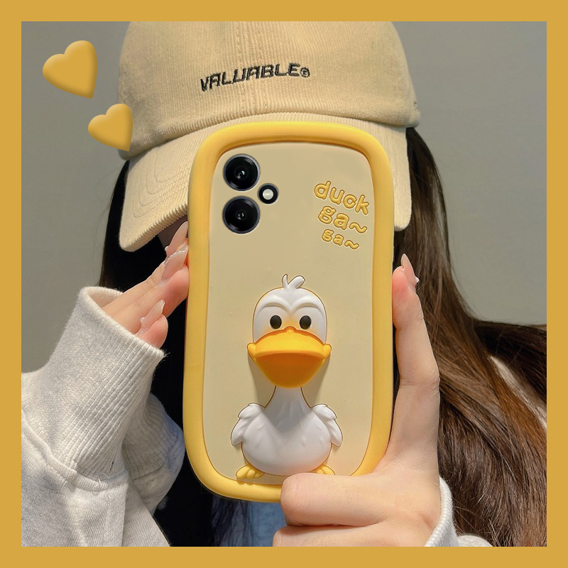 手机壳硅胶卡通呆萌鸭子