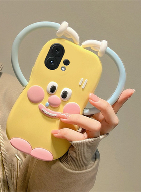适用vivos30pro手机壳s20搞怪s19黄色s18e小怪兽s17立体s16卡通s15爱心s12趣味s10可爱s9香肠嘴s7硅胶vivo软p
