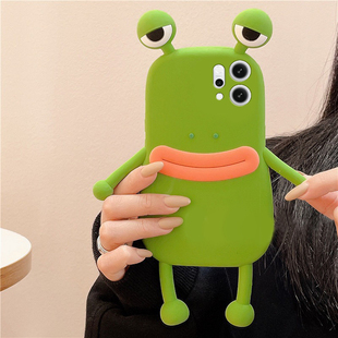适用opporeno14手机壳reno13pro+卡通reon12立体11青蛙10香肠嘴9搞怪8丑萌7se趣味6绿色5硅胶4十oppo软壳女生
