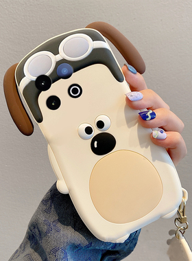 适用vivoiqoo13pro手机壳iqoo12卡通11s立体10白色9掌门狗8pro带挂件7可爱5趣味3呆萌iq00爱酷vivo硅胶软壳女