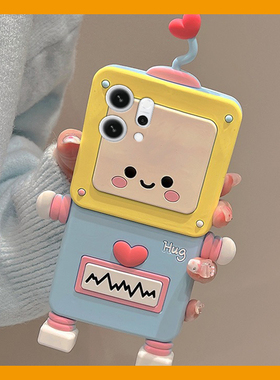 适用opporeno14手机壳reno13pro+卡通reon12立体11机器人10爱心9可爱8趣味7se超萌6创意5硅胶4十oppo软壳女生