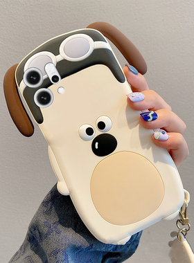 适用opporeno14手机壳reno13pro+卡通reon12立体11白色10掌门狗9带挂件8可爱7se趣味6呆萌5硅胶4十oppo软壳女