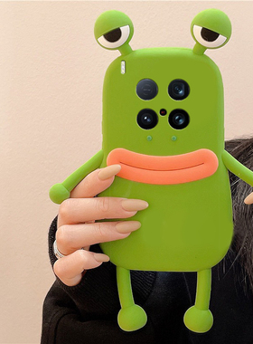 适用vivox200手机壳x200pro卡通x200s立体x100ultra青蛙x90pro+香肠嘴x70搞怪x60丑萌x50趣味x30十vivo绿色女