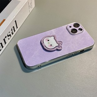 卡通kt猫支架适用小米红米note15pro 手机壳noto14可爱13por立体12turbo带11t挂绳10凯蒂猫9简约5g十redmi女p