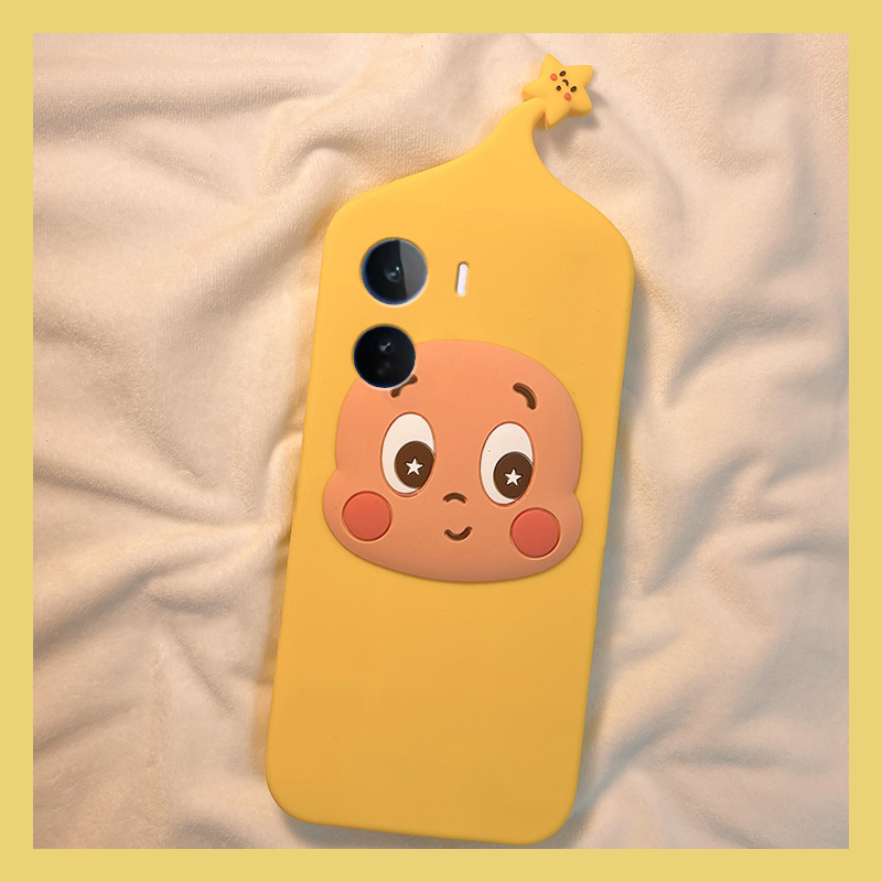 呆萌腮红星星人适用vivoiqooneo11手机壳iqooneo10立体neo9spro+可爱8se黄色7竞速版6趣味5活力版855十iq00软