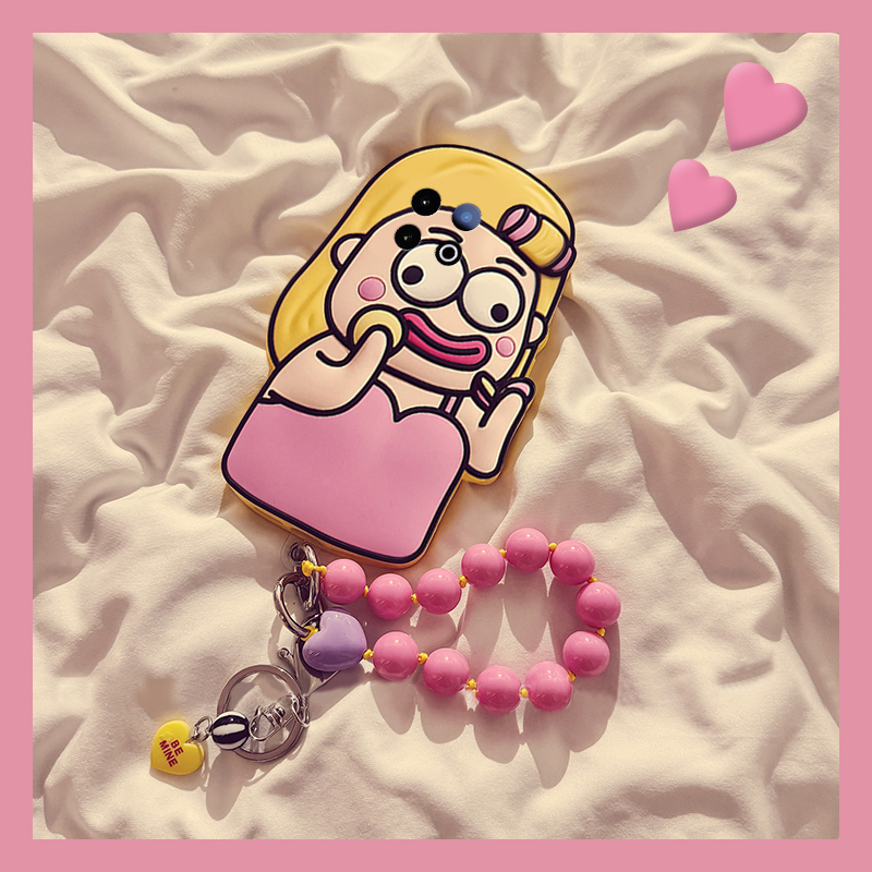 香肠嘴卷发女孩适用vivoiqooz10turbopro立体iqooz9x挂链z8丑萌z7i搞怪z6爱酷z5硅胶z3卡通z1x全包3x防摔iq00