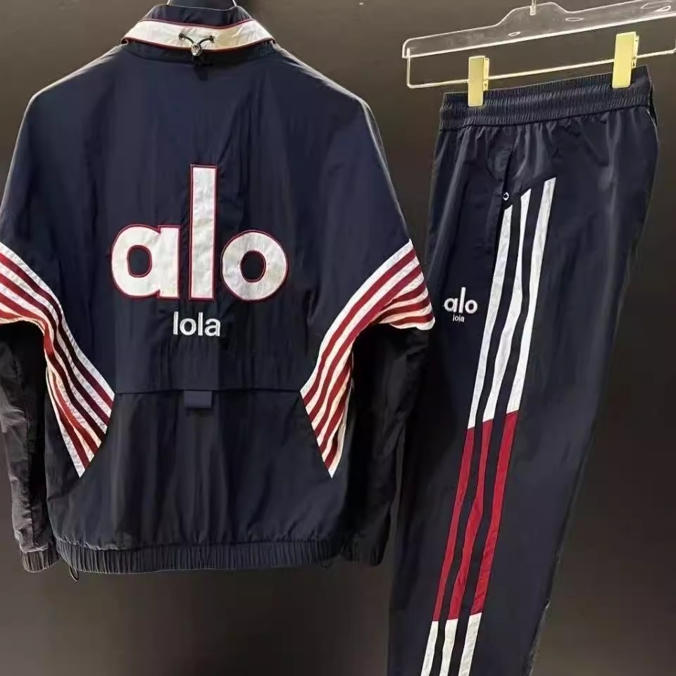 alo男款衣服男装宽松男士轻奢运动套装休闲外套跑步帅气高级感ins