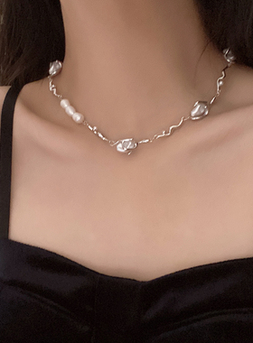 IJIHAO珍珠合金女个性夸张项链