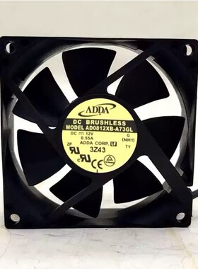 全新 ADDA AD0812XB-A73GL 8025 12V 0.55A 大风量变频器散热风扇