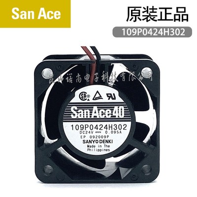 Sanyo 三洋 109P0424H302 4028散热风扇 24V 0.095A 4cm风扇