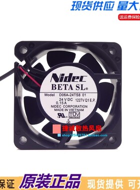 原装Nidec D06A-24TS8 01 24VDC 0.15A 6025 6CM 变频器散热风扇