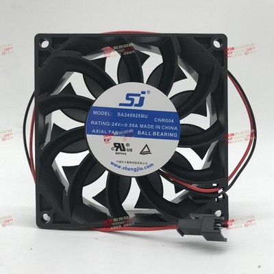 SJ SA240925BU 9025 24V 0.55A 9厘米 暴力 2线 变频器风扇