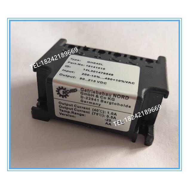 NORD电机模块GHE40L 19141010 200V-10%...480V+10%VAC 90.215VDC