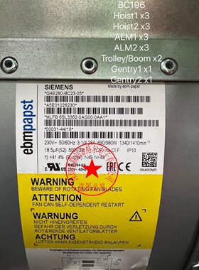 6SL3362-0AG00-0AA1 G4E280-BC23-05 A5E01026230 德国进口风机