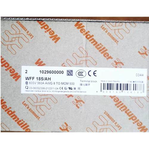 全新原装正品魏德米勒大电流端子 1029600000  WFF 185/AH