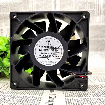 全新PEERLESS DF1238B24H DC24V 1.60A 12cm 变频器 大风量 风扇