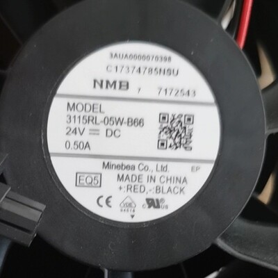 NMB-MAT 3115RL-05W-B66 18.5KW/15KW变频器风扇 DC24V 0.50A