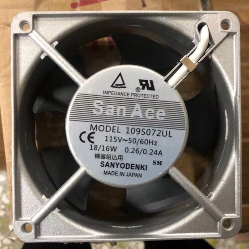 全新三洋 12CM 12038 220V工业铝框交流大风量散热风扇 109S072UL