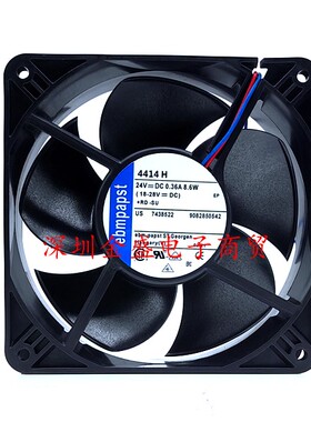 德国EBMPAPST 4414 H/M/2HHP/2HH/12M DC24V 12038变频器散热风扇