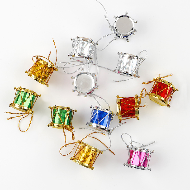 圣诞树小挂件圣诞小鼓大鼓挂饰吊饰商场橱窗场景布置圣诞节装饰品