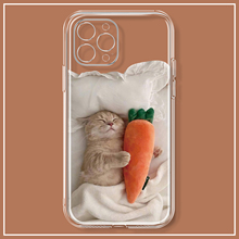 可爱睡觉猫咪适用14promax苹果13华为荣耀70vivo小米12oppo手机壳