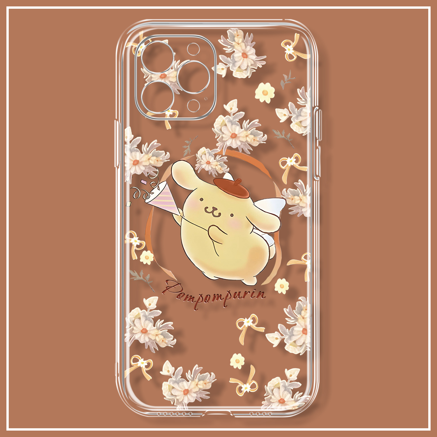 卡通布丁狗iPhone15苹果13promax手机壳小米14适用nova12华为P70红米K70vivoX100荣耀200oppoA96一加ace3硅胶