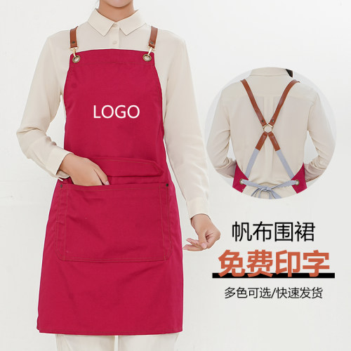 时尚美甲工作围裙定制可定制大码