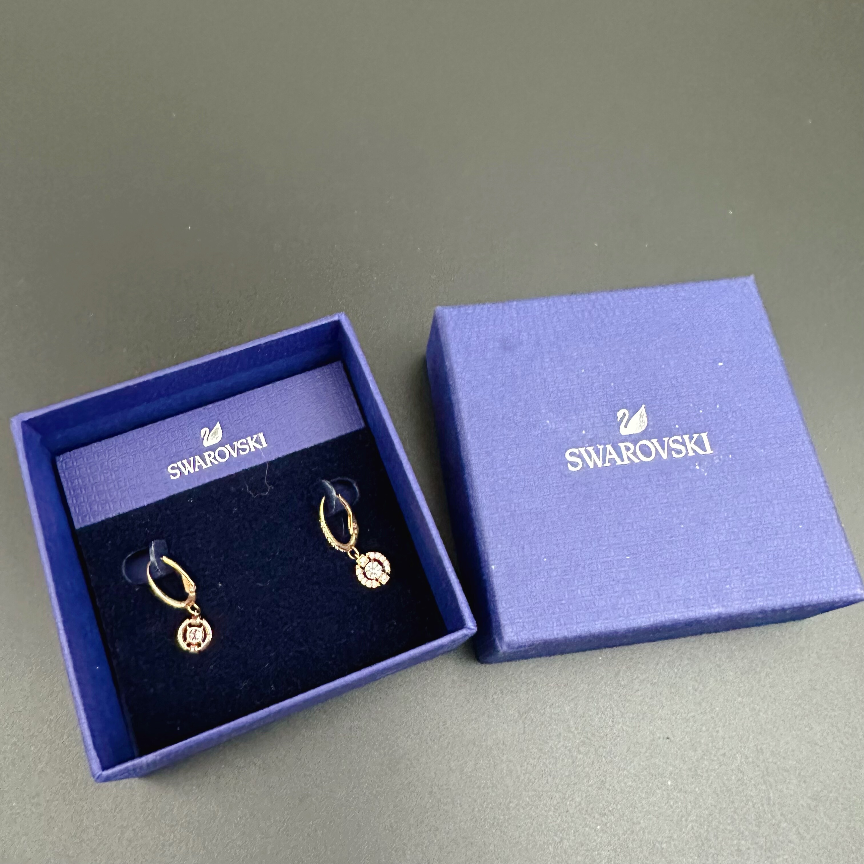 中古耳环女士耳环原盒保存品未使用天鹅打标耳勾送人自用都不错