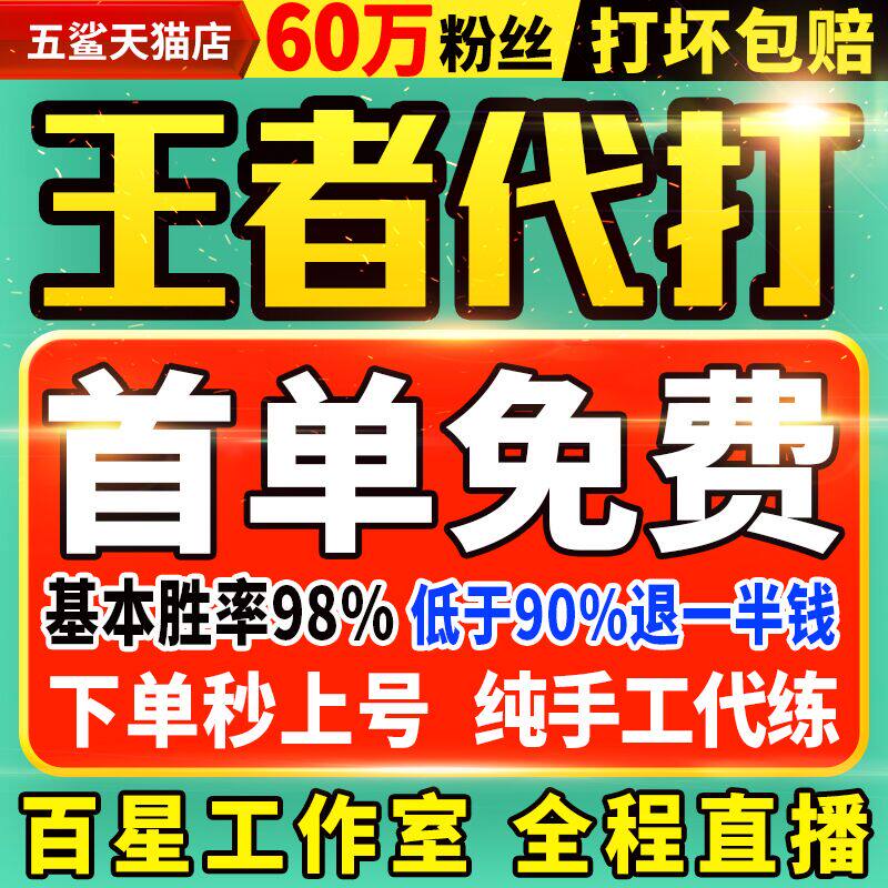 【首单免费丨秒上号丨国服工作室】王者荣耀代打代练打排位巅峰赛