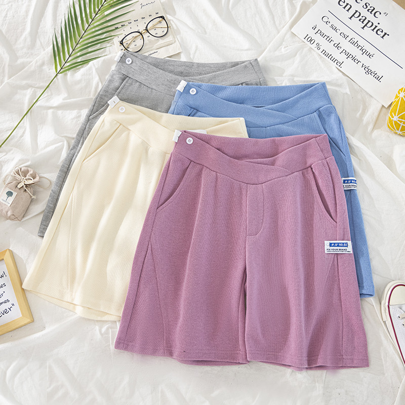 孕妇低腰托腹短裤外穿夏季薄款夏天宽松休闲运动阔腿五分裤子夏装