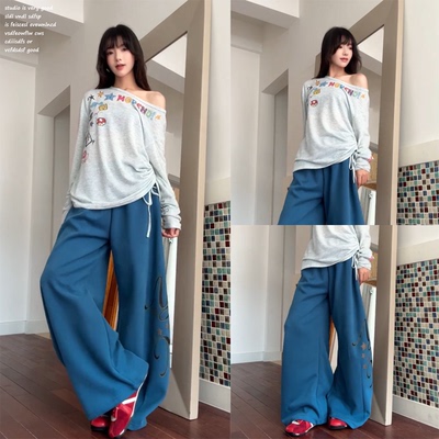 【URKR~】CGGA~慵懒风休闲裤女