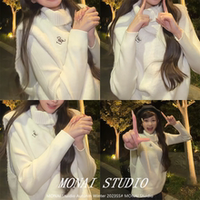 【insliisa～】miu系马甲针织衫女秋冬新款不规则翻领显瘦毛衣女