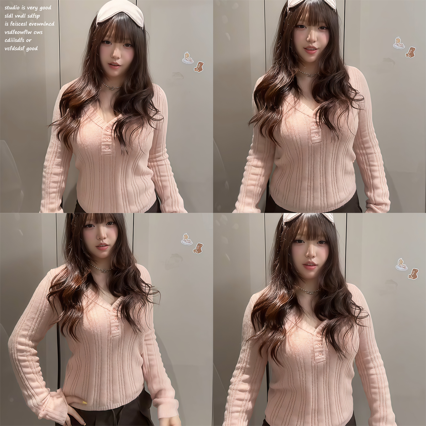 【现货Wildleek~】甜美V领长袖