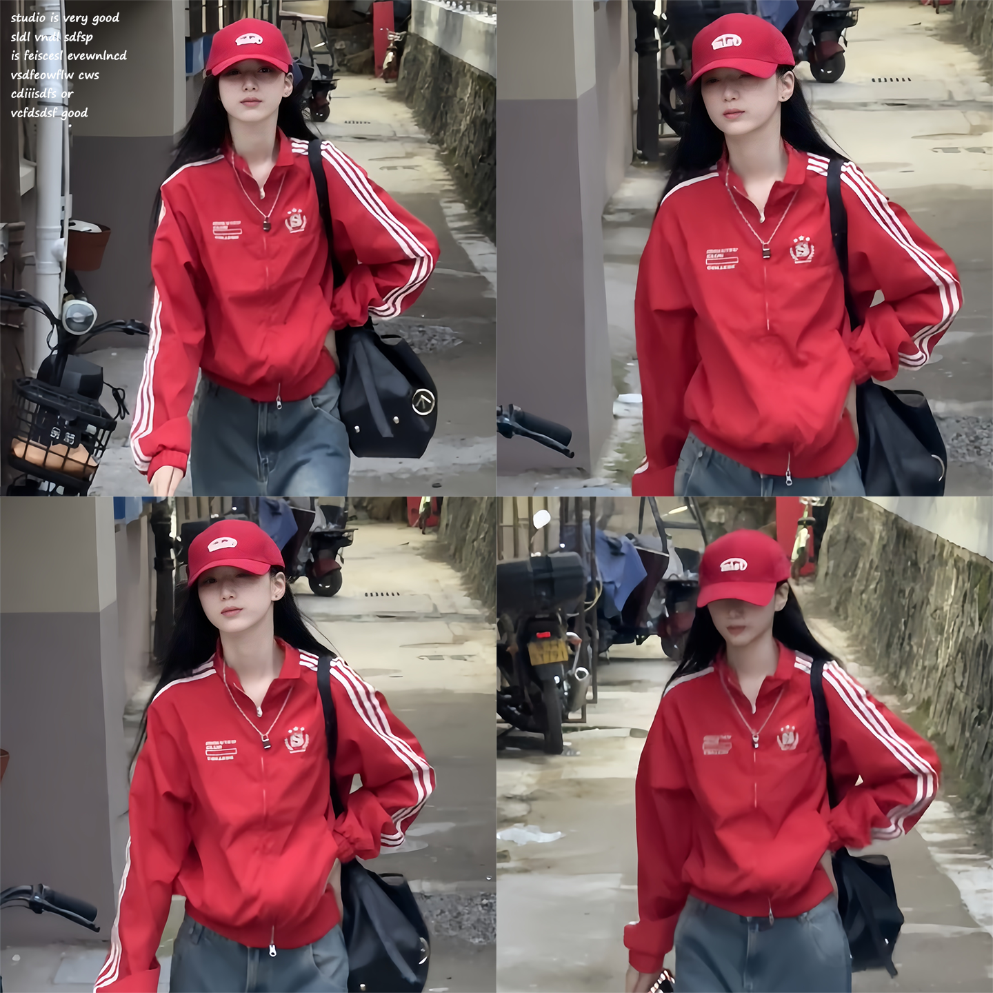 【iSaluteU】红色短款百搭夹克女