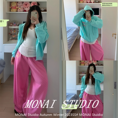 【R1DGE~】字母印花连帽开衫卫衣