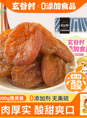 玄谷村杏肉干无添加天然无熏硫七分酸300g大包装独立包装无核杏脯