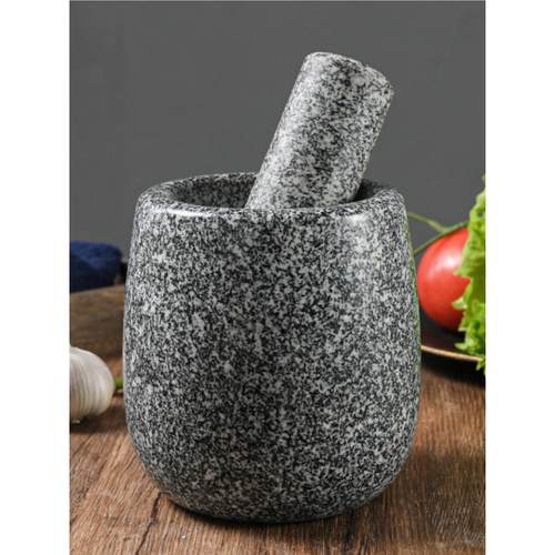 蒜臼子捣药罐研磨器压蒜器石头蒜泥蒜蓉天然家用压蒜器捣蒜器石臼