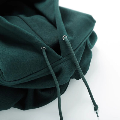 秋冬季爆款重磅纯棉复古加绒加厚连帽卫衣时尚休闲纯色百搭上衣男