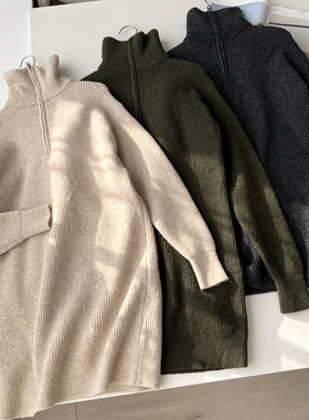 北野U家！女装souffle yarn舒芙蕾连衣裙/高领针织BY71224