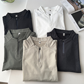 城市机能 速干T恤 户外运动半拉链立领长袖 冲孔透气排汗 秋冬男士