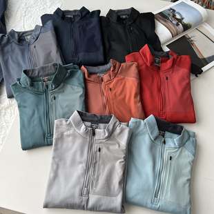 锁温一体绒 秋冬男士半拉链立领抓绒速干透气保暖运动打底卫衣