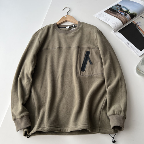 保暖伐木口袋抽绳运动卫衣