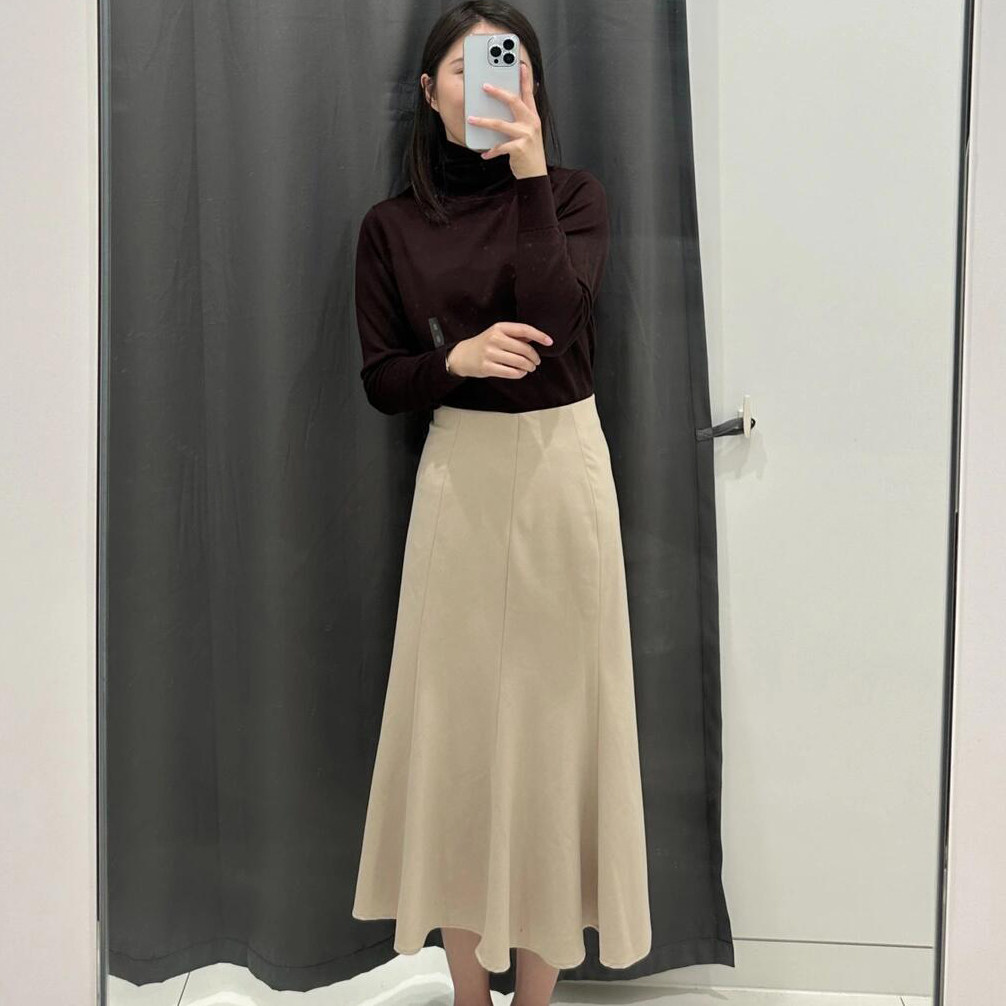 北野U家！日单女装鱼尾裙 (过膝半裙百搭修身春秋新品)#BY453479