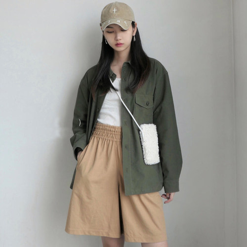 男装/女装宽松衬衫式茄克(外套)