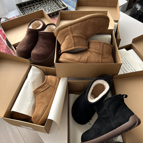 防滑软底 小土豆短帮棉鞋 冬季男款加绒防风保暖雪地靴