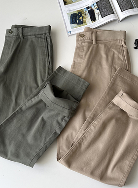 柜子249  ！EZY系列 北野日系男装通勤纯棉纱卡休闲九分裤