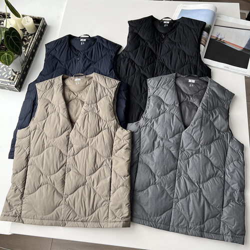 北野U家轻型背心弧形压线马甲