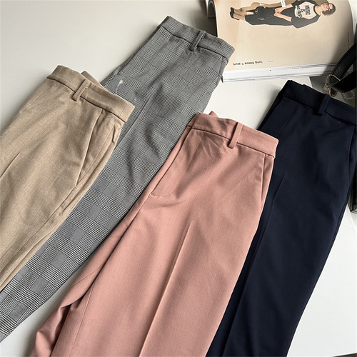 高腰日系通勤长裤修身EZY