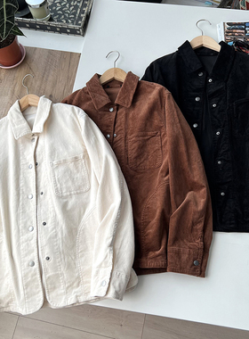 北野U家！日系女装时髦复古水洗纯棉柔软灯芯绒夹克外套BY60896