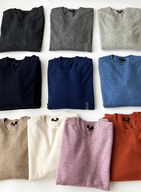 北野U家！男装女装100羊绒圆领针织衫/长袖毛衣毛衫舒适BY9404